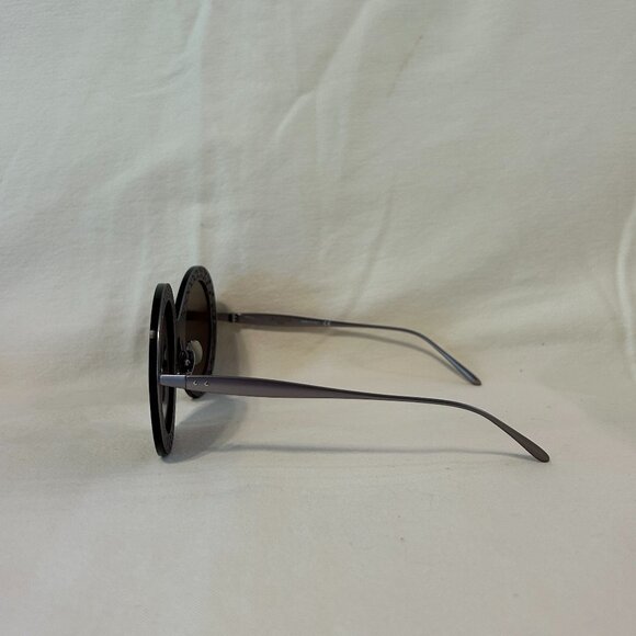 Alaïa Brown Oversized Circular Sunglasses - Picture 2 of 2